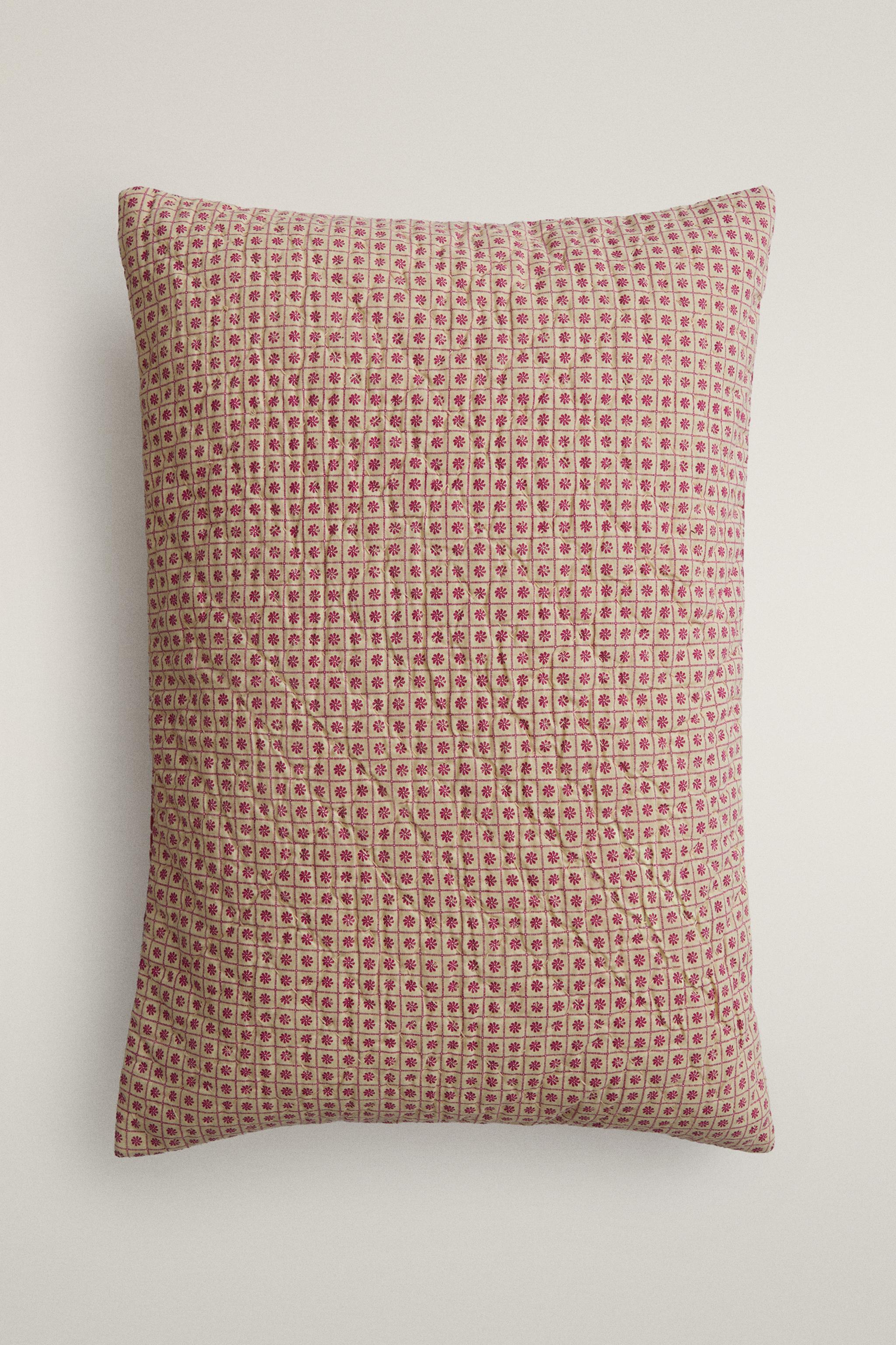 FLORAL AND STRIPED THROW PILLOW COVER | KATHARINE POLE